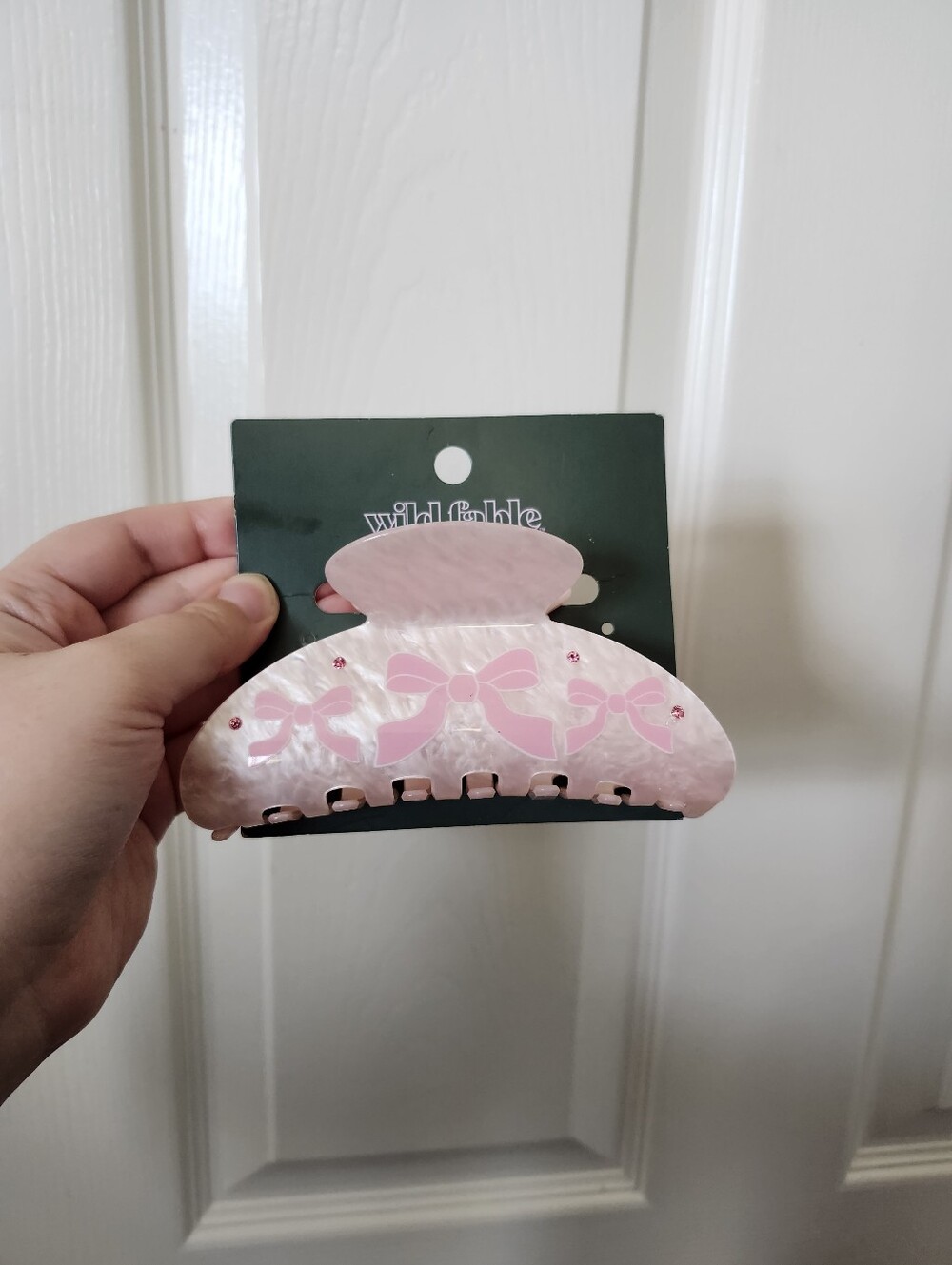 wild fable Light Pink Bow Acrylic Hair Claw Clip